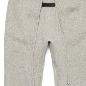 Essentials Gray Sweatpants Relaxed Fit Cotton-Blend